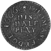 Halfpenny of Thomas Fydge 1666